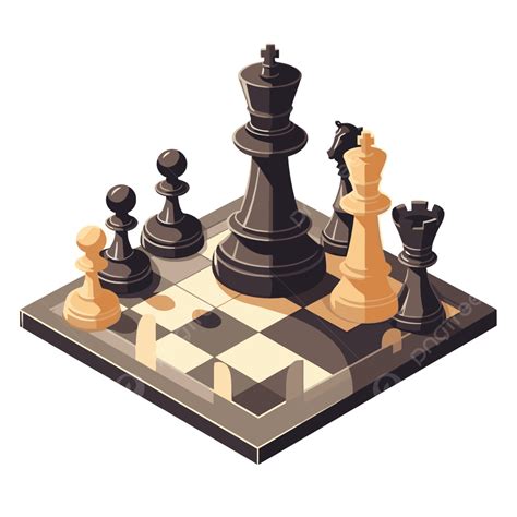 Chess Clipart Isometric Chess Pieces Isolated On A White Background Cartoon Vector, Cartoon ...