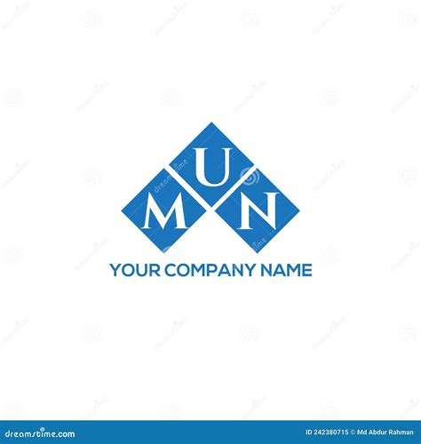 MUN Letter Logo Design on White Background. MUN Creative Initials ...