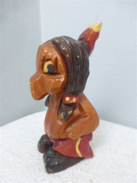 Wooden Carter Hoffman Stanford University Indian Mascot - Collectible Ivy