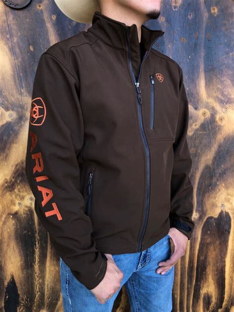 ARIAT – MEN’S Logo 2.0 Softshell Jacket (DARK BREW/BURNT ORANGE) – El ...