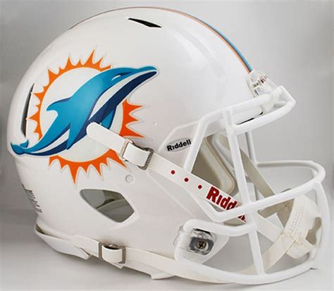 NFL Miami Dolphins VSR4 Authentic Helmet | Football helmets, Miami ...