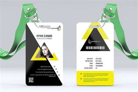 Creative Id-Card For Corporate use Free Template – GraphicsFamily