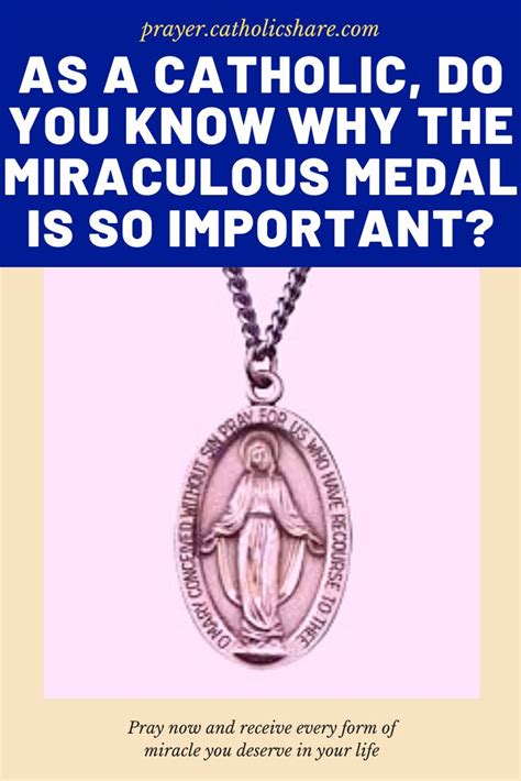 This is Why the Miraculous Medal Is So Important to Catholics. in 2020 | Miraculous medal ...