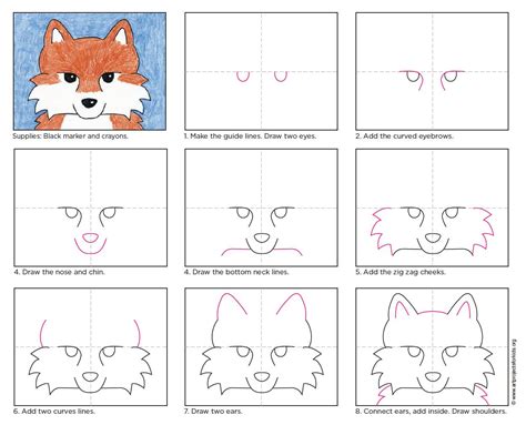 How To Draw A Fox Face - Origami