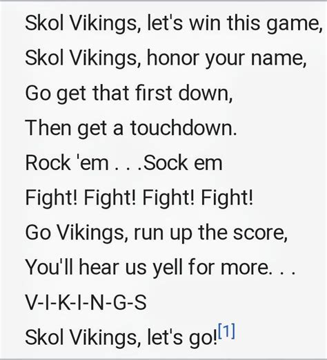 Skol Vikings Song With Words - Letter Words Unleashed - Exploring The ...