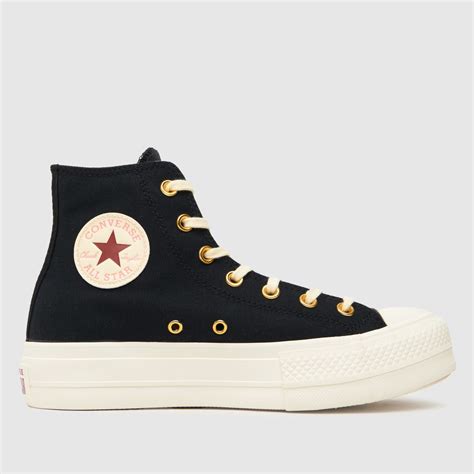 Womens Black Converse All Star Lift Hearts Trainers | schuh