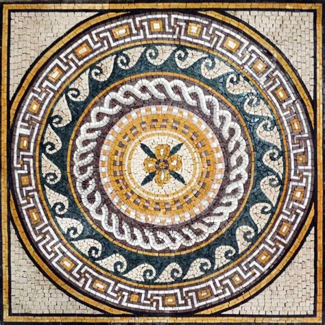 Greco-Roman Floral Mosaic - Dela II | Floral mosaic, Stone mosaic art ...