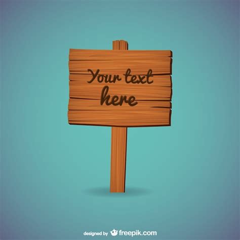 Vector Templates: Wooden Sign Template - Free Vector Download - HD Stock Images