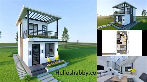 Small 2-Storey House Design with Balcony in 4 x 7 m | 55 SQM TFA ~ HelloShabby.com : interior ...