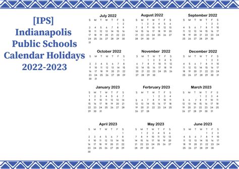 Indianapolis Public Schools Calendar Holidays 2023-2024 [IPS]