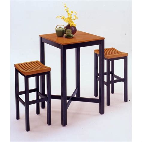 Home Styles™ Bar Table, Black with veneer Oak top - 38891, Kitchen & Dining at Sportsman's Guide