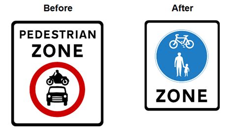 Signage improvements: Pedestrian Zones, Home Zones, and Quiet Lanes ...