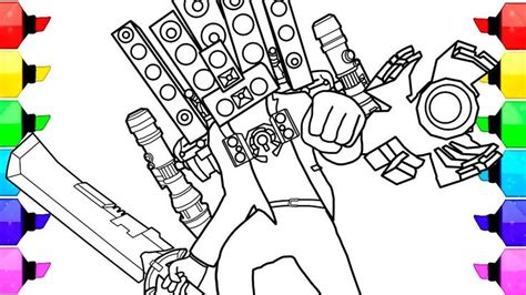 Skibidi Toilet Coloring Pages - How To Color with MECHA TITAN SPEAKERMAN BOSS