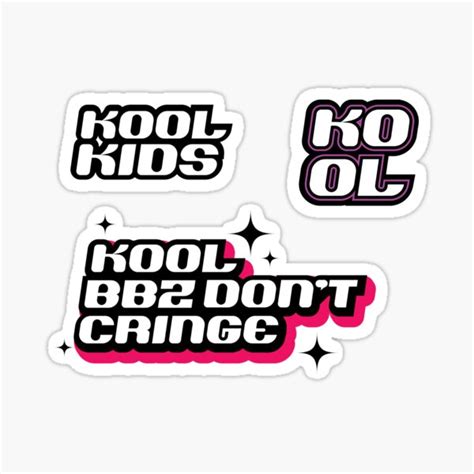 "Kool Kids - Nostalgic sticker pack - Y2K" Sticker for Sale by TridentDesign | Redbubble