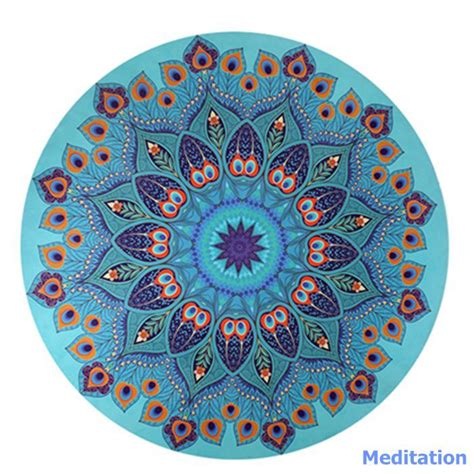 Eco-Friendly Mandala Print Decorative Circle Round Yoga Meditation Mat for Home - China Round ...