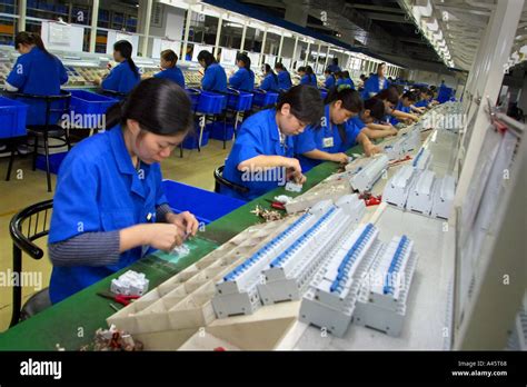 female workers on the assembly line at the chint group low voltage Stock Photo: 3572839 - Alamy