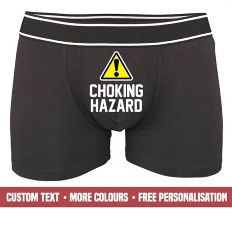 Warning Choking Hazard Boxer Shorts Funny Boxers Valentines Day Boyfriend Gift | eBay