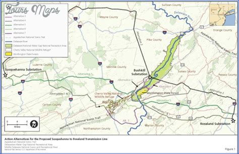 Delaware Water Gap Hiking Map - ToursMaps.com