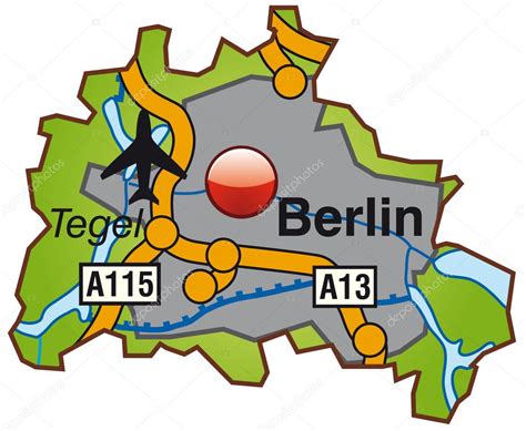 Map of Berlin Stock Vector Image by ©artalis #39346827