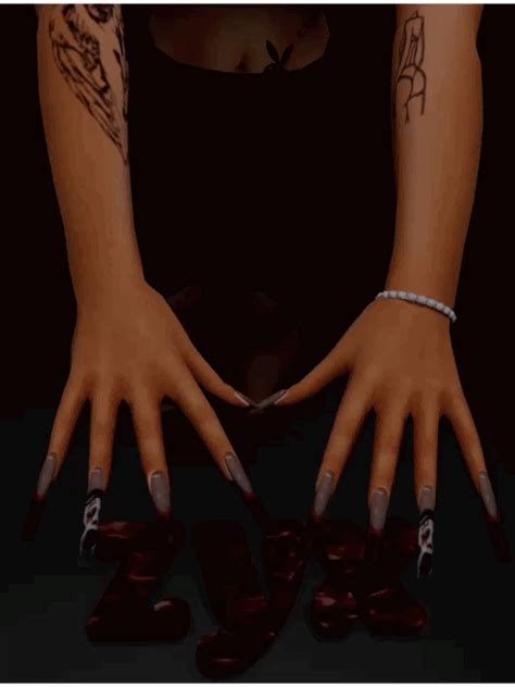 halloween nail pack | zyx in 2024 | Sims 4 nails, Halloween nails, Sims 4 cc goth
