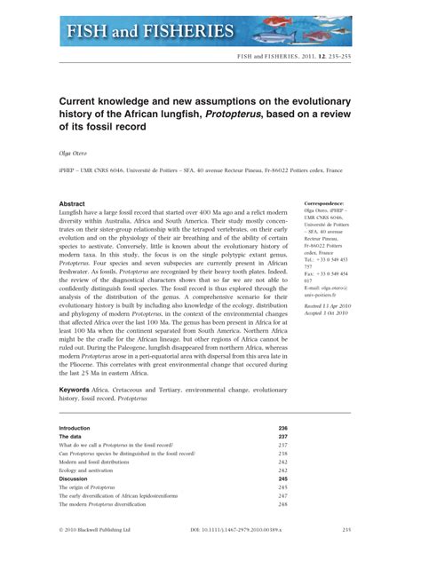 (PDF) Current knowledge and new assumptions on the evolutionary history ...