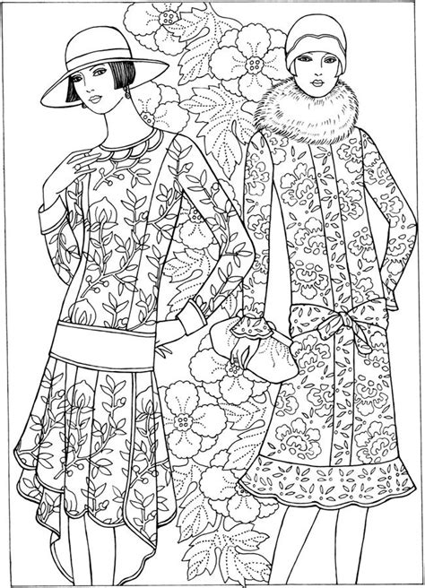 Historical fashion coloring pages download and print for free