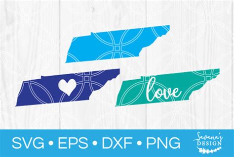 Tennessee SVG - SVG EPS PNG DXF Cut Files for Cricut and Silhouette Cameo by SavanasDesign