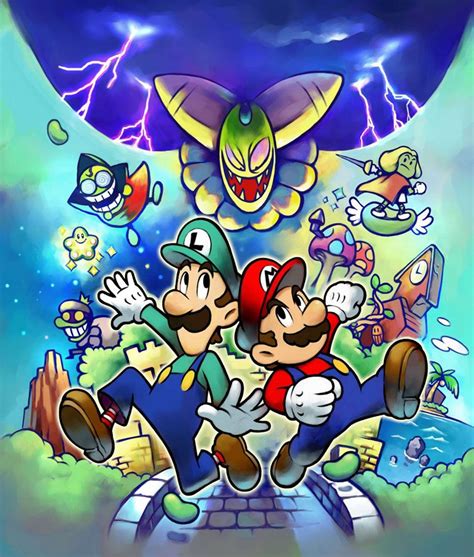 Box Art Illustration | Mario & Luigi: Superstar Saga | Art References ...