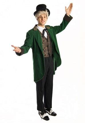 the Wonderful Wizard of Oz Costume Black Top Hat, Black Bow Tie, Long Green Coat, Long Coat ...