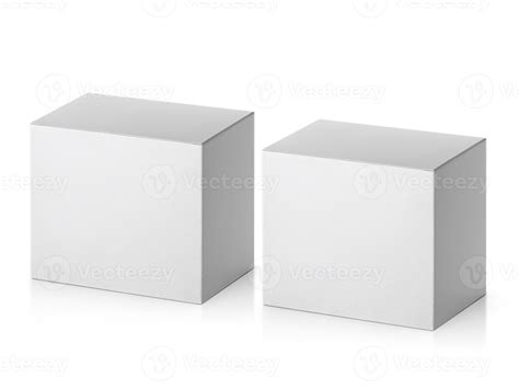 blank packaging white cardboard box isolated on white background ready ...