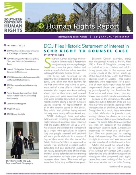 The Human Rights Report – Southern Center for Human Rights