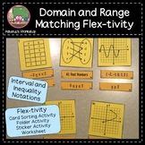 Domain and Range Matching Flex-tivity | Interactive notebooks, Teaching ...