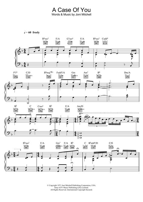 Diana Krall A Case Of You Sheet Music Notes, Chords | Sheet music notes, Music notes, Diana krall