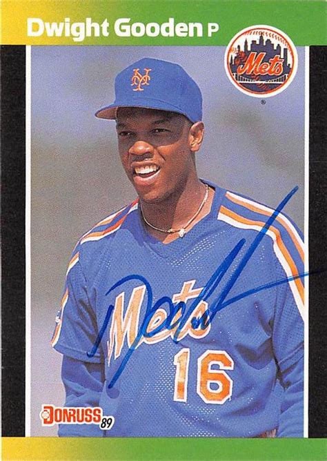 Dwight Gooden autographed baseball card New York Mets Doc 1989 Donruss ...