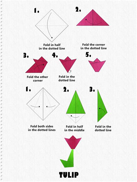 Origami Flowers Instructions