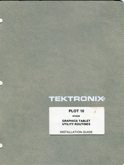 TEKTRONIX PLOT 10 INSTALLATION MANUAL Pdf Download | ManualsLib