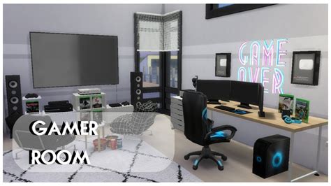 GAMER ROOM | THE SIMS 4 | Speed Build [CC Links in Description] - YouTube