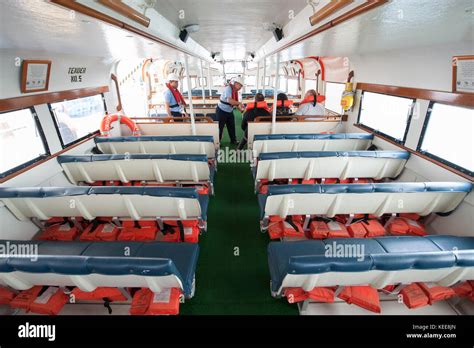 Passenger lifeboat interior - cruise ship Stock Photo - Alamy