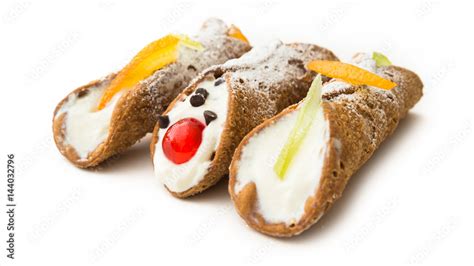 Cannoli Siciliani, Italian Dessert Stock Photo | Adobe Stock