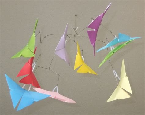 Rainbow Origami Butterfly Mobile | aftcra