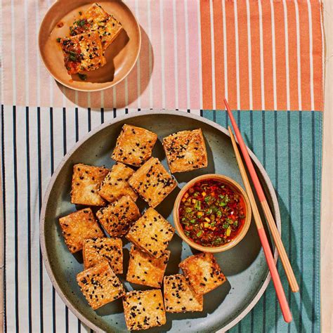 Sesame-Crusted Tofu with Spicy Dipping Sauce Recipe