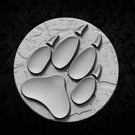 Paw Print for CNC 3D STL Model Cnc Router Engraver Artcam - Etsy Ireland