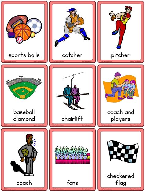 Sports Flashcards – ESL Flashcards