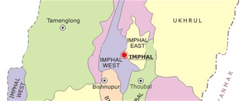 Manipur Map, Manipur Tourist Map, Tourist Map of Manipur