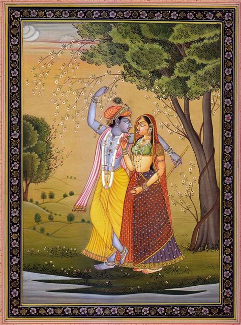 Radha Krishna Rajasthani Rajput Painting By Exoticindiaart 5