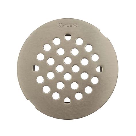 MOEN 4-1/4-inch Tub and Shower Drain Cover for 3-inch Opening in Brushed Nickel | The Home Depot ...