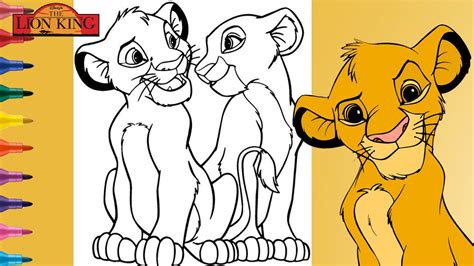 Simba And Nala Coloring Page