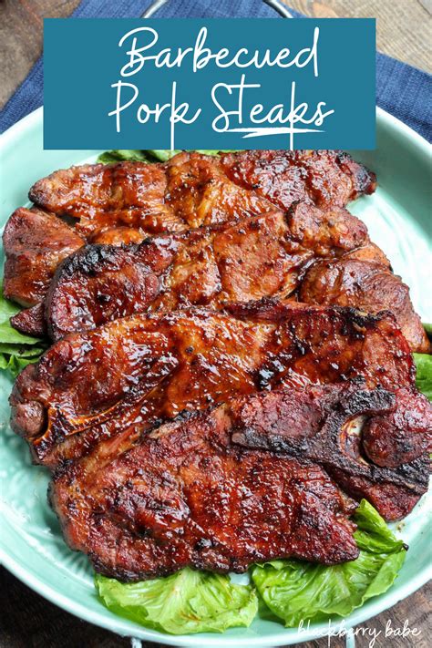 Barbecued Pork Steaks in 2020 | Pork steak, Grilled pork steaks, Pork ...