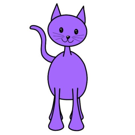 Free Purple Cartoon Cat, Download Free Purple Cartoon Cat png images ...