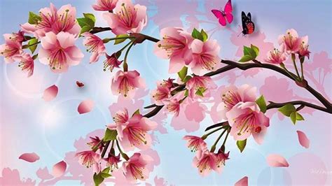 Cherry Blossom Painting Wallpapers - Wallpaper Cave